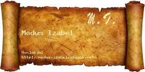Medus Izabel névjegykártya